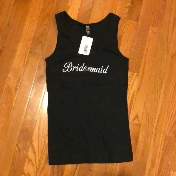 𝅺bridesmaid black tank top - Picture 1 of 4